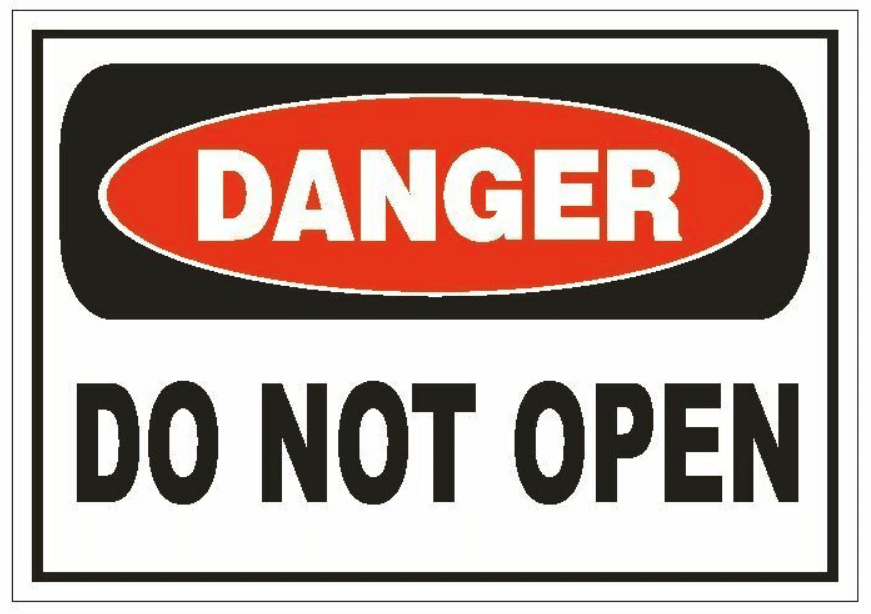 do not open